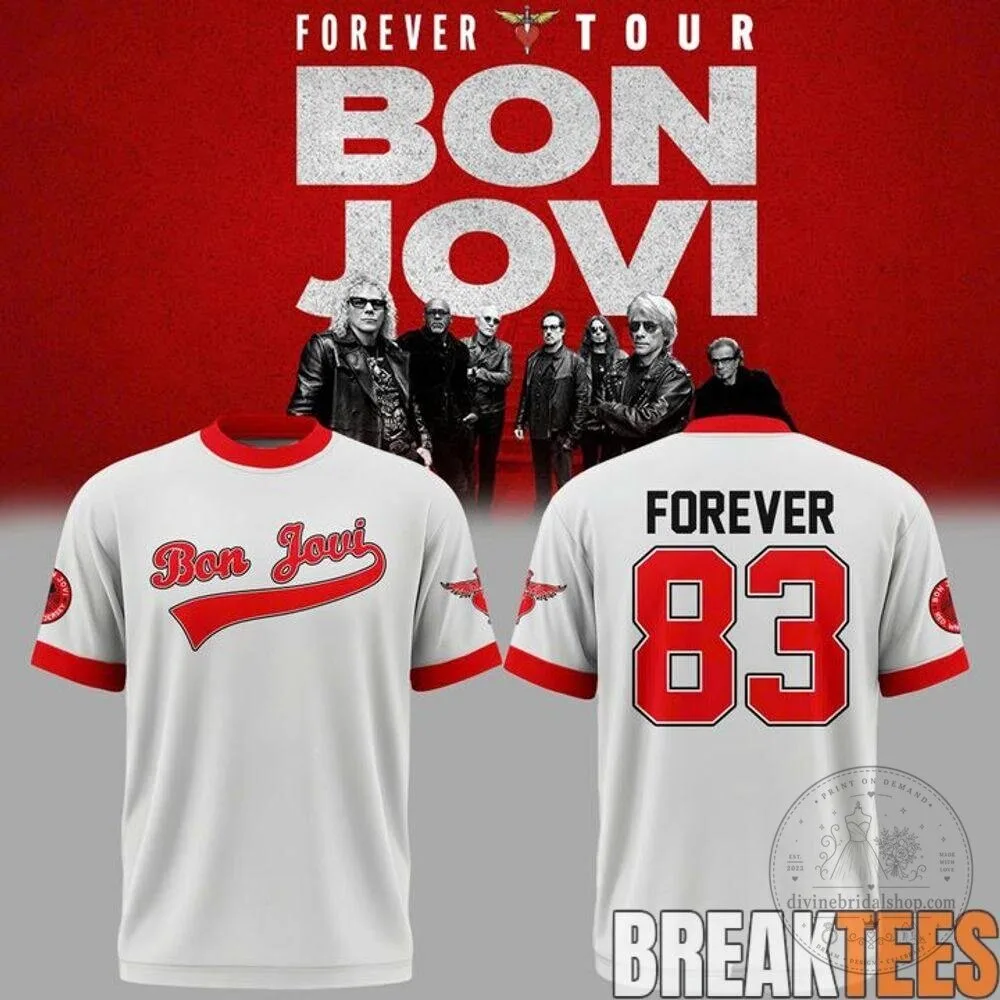 Bon Jovi Forever Tour 83 Baseball Jersey