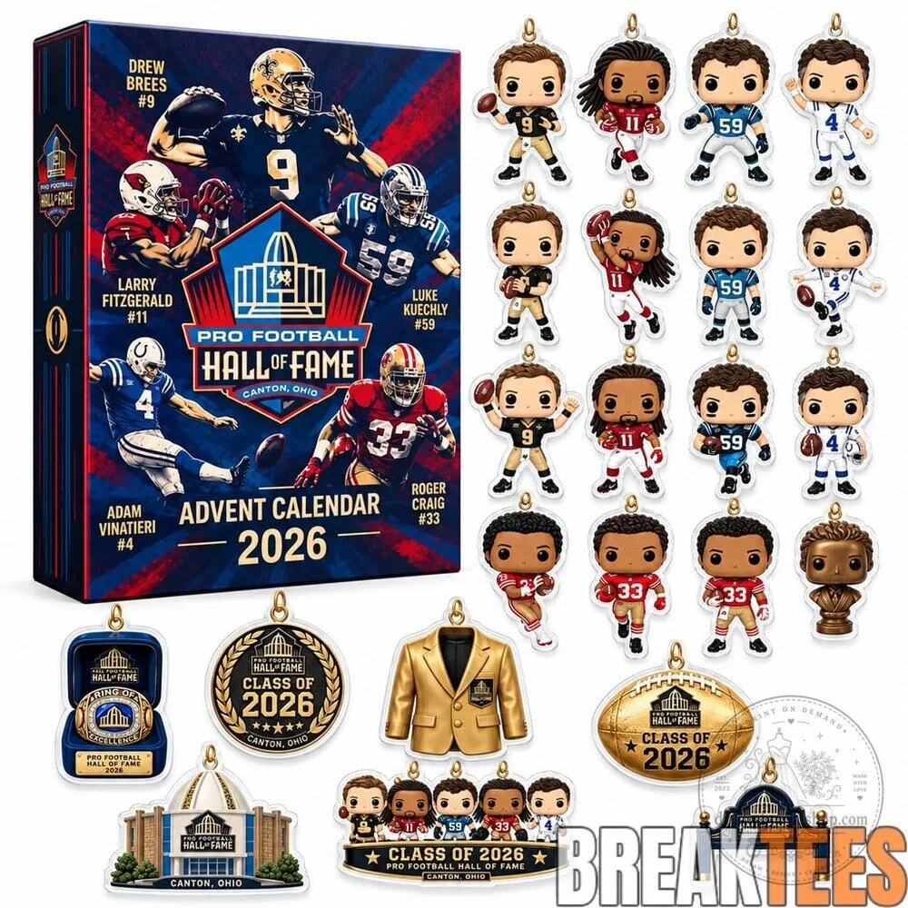 Pro Football Hall of Fame 2026 Advent Calendar Christmas Ornaments