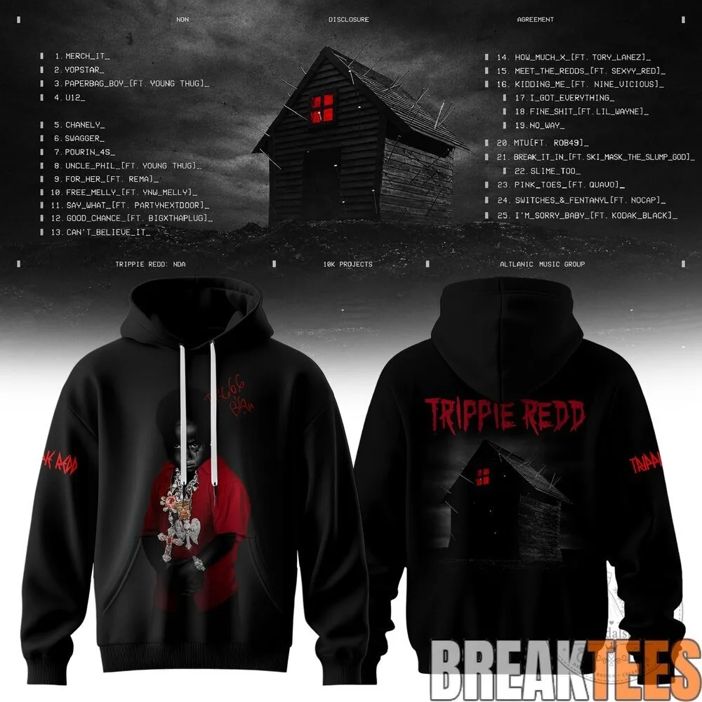 Trippie Redd Non Disclosure Agreement Album Art Black Hoodie