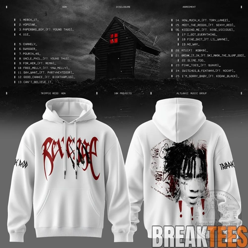 Trippie Redd Non Disclosure Agreement Album Art Black Hoodie 12 Trippie Redd Non Disclosure Agreement Album Art Black Hoodie