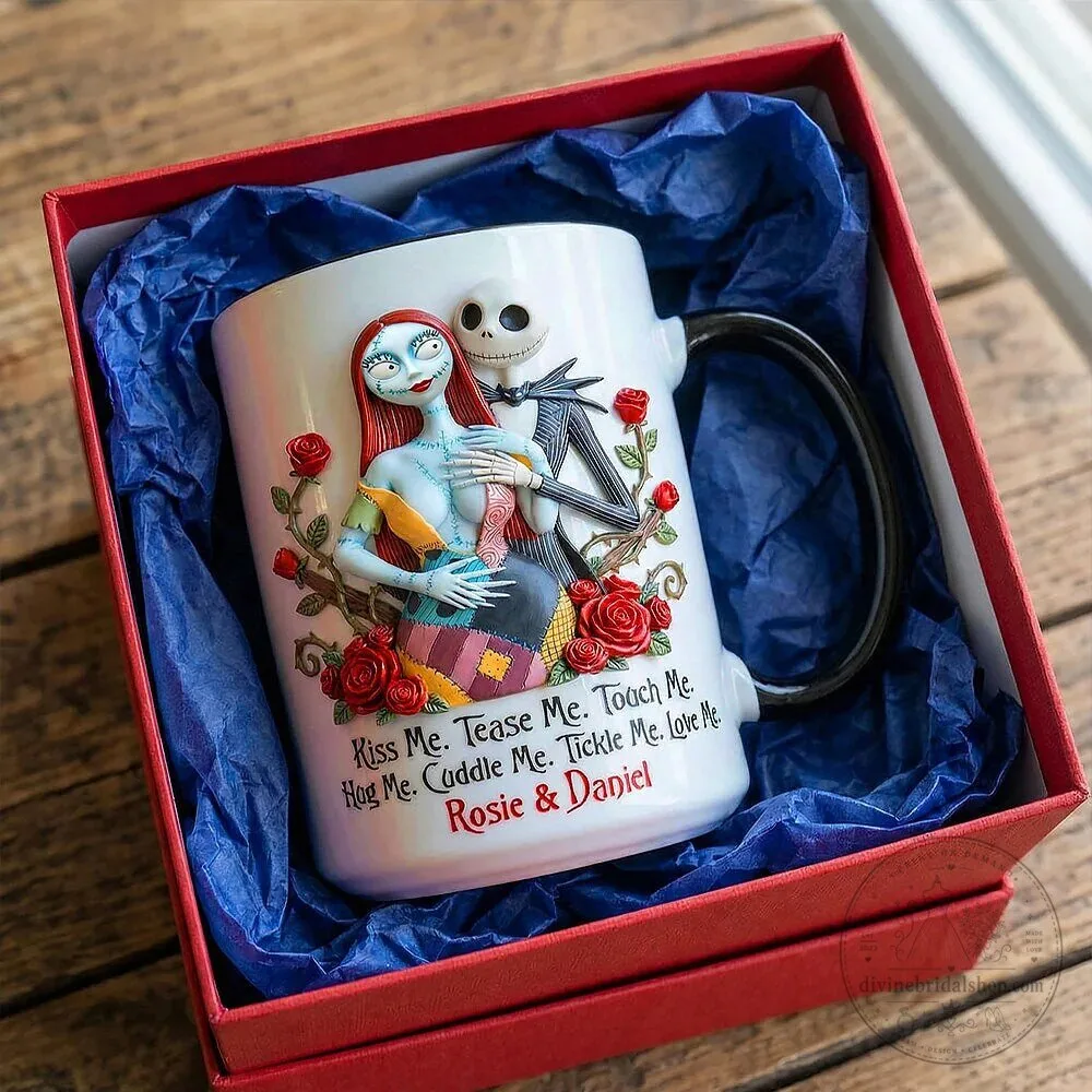 Nightmare Before Christmas Jack Skellington Sally Couple Personalized Mug