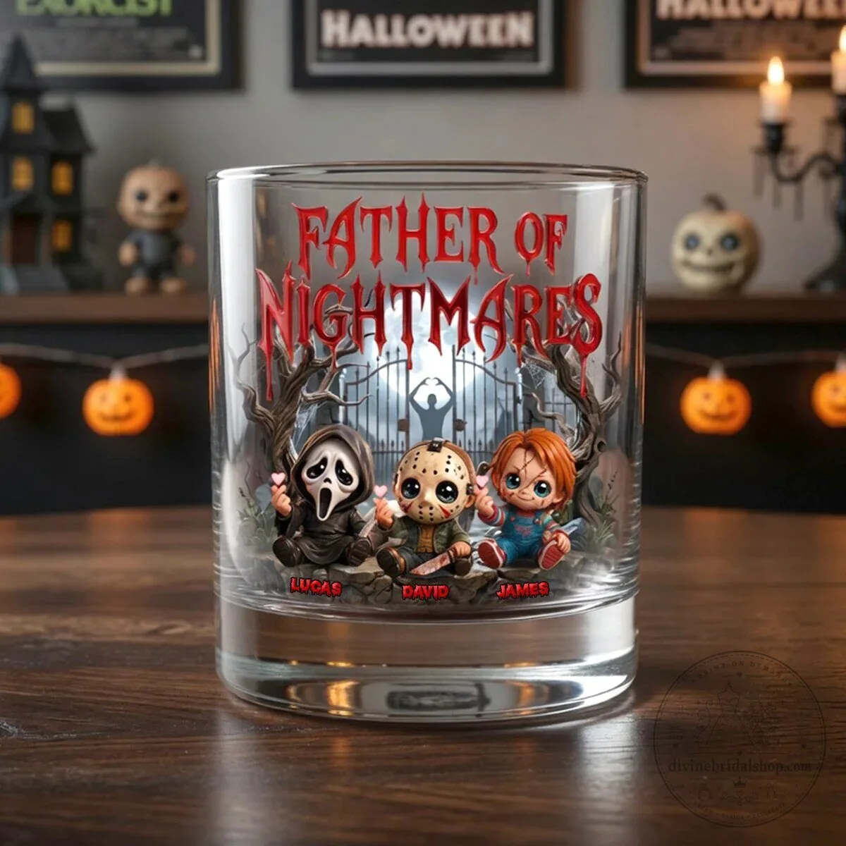 Father Of Nightmares Michael Myers Freddy Krueger Drinking Glass 6 Father Of Nightmares Michael Myers Freddy Krueger Drinking Glass