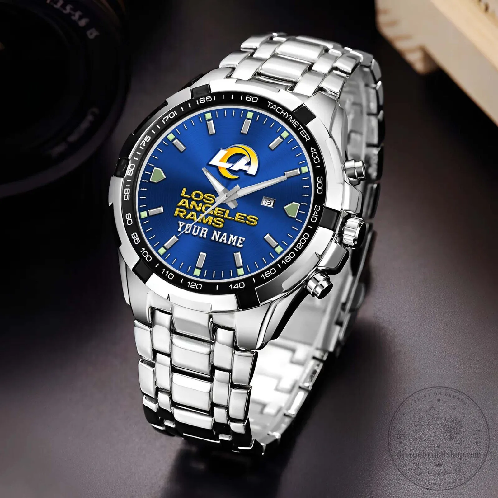 Los Angeles Rams Football Team Logo Custom Engraved Quartz Watch