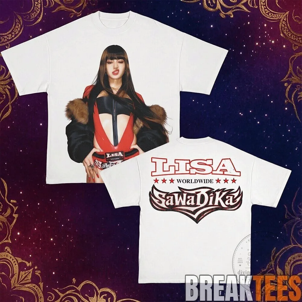 Lisa Blackpink Sawadika Worldwide Tour Graphic T-Shirt