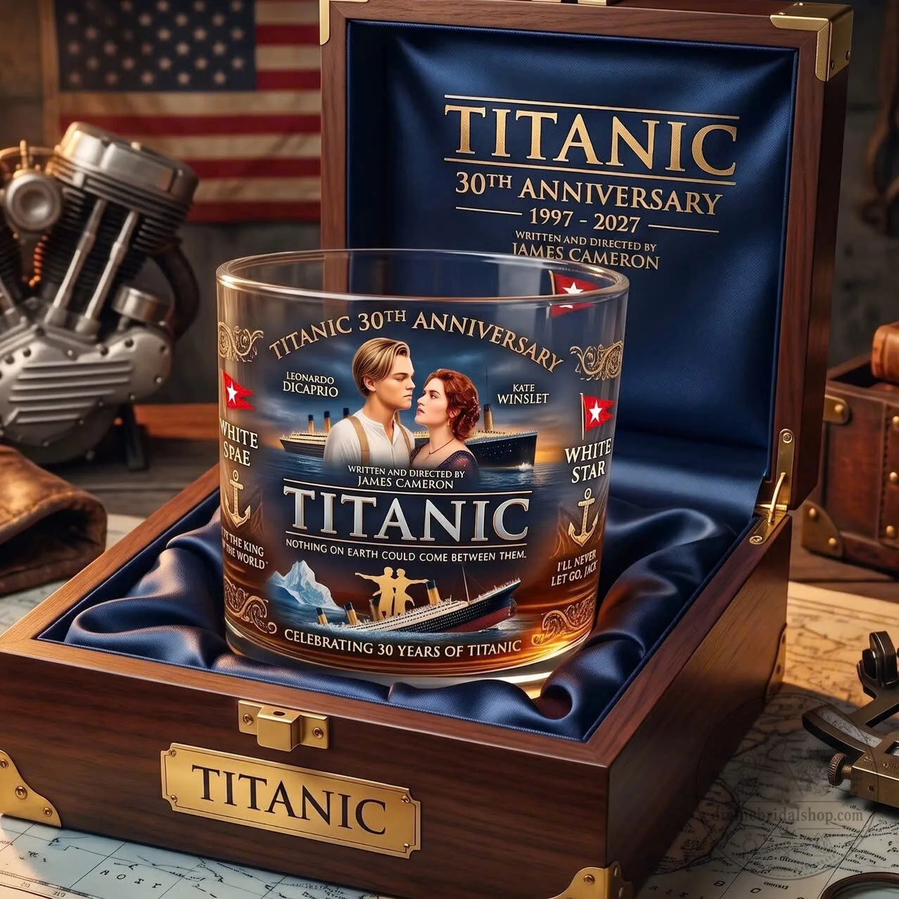 Commemorative Drinking Glass for the 30th Anniversary of Titanic Movie