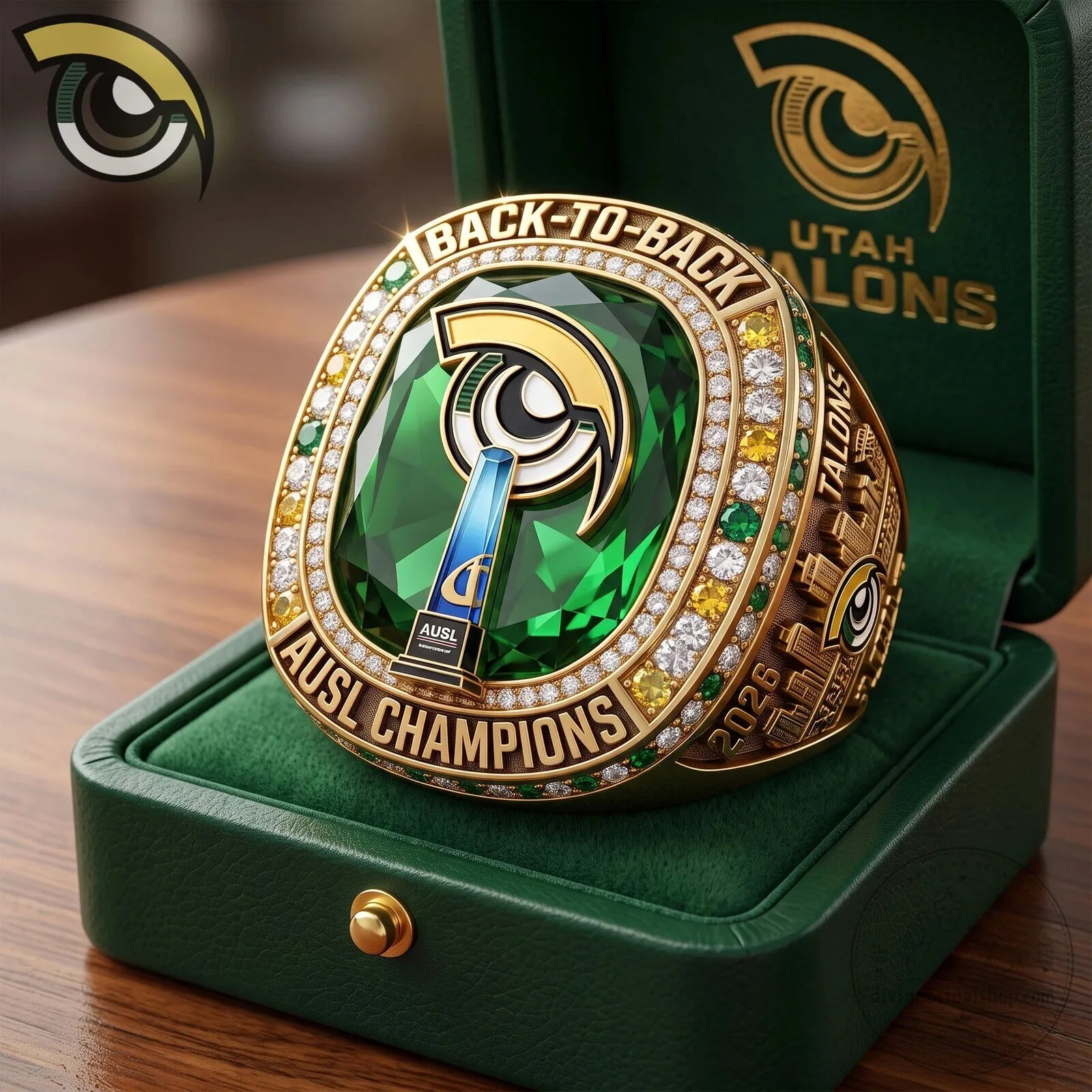 Utah Talons AUSL Champions Back-to-Back 2026 Championship Ring