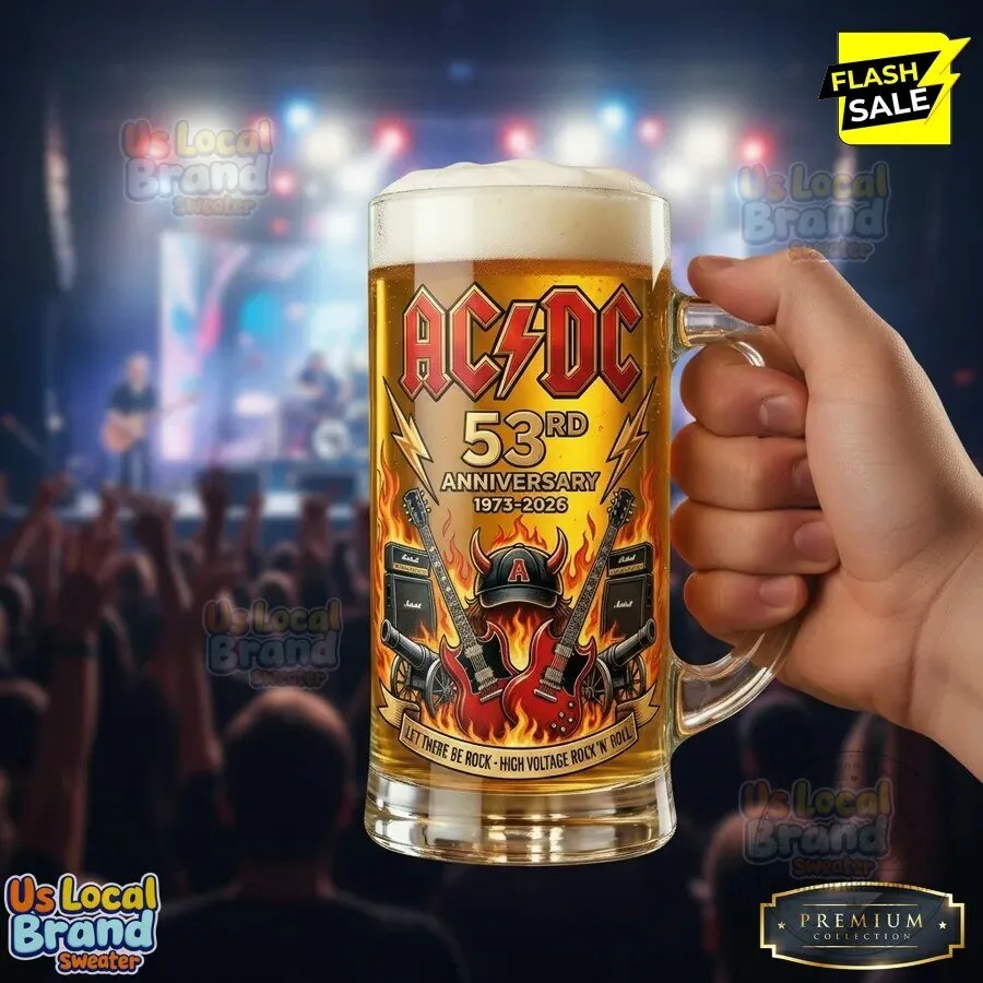 AC/DC 53rd Anniversary Let There Be Rock High Voltage Rock 'n' Roll Beer Mug