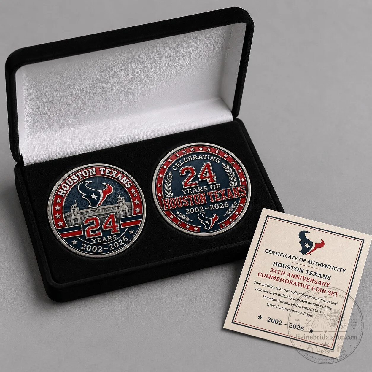 Houston Texans 24th Anniversary Commemorative Coin Set