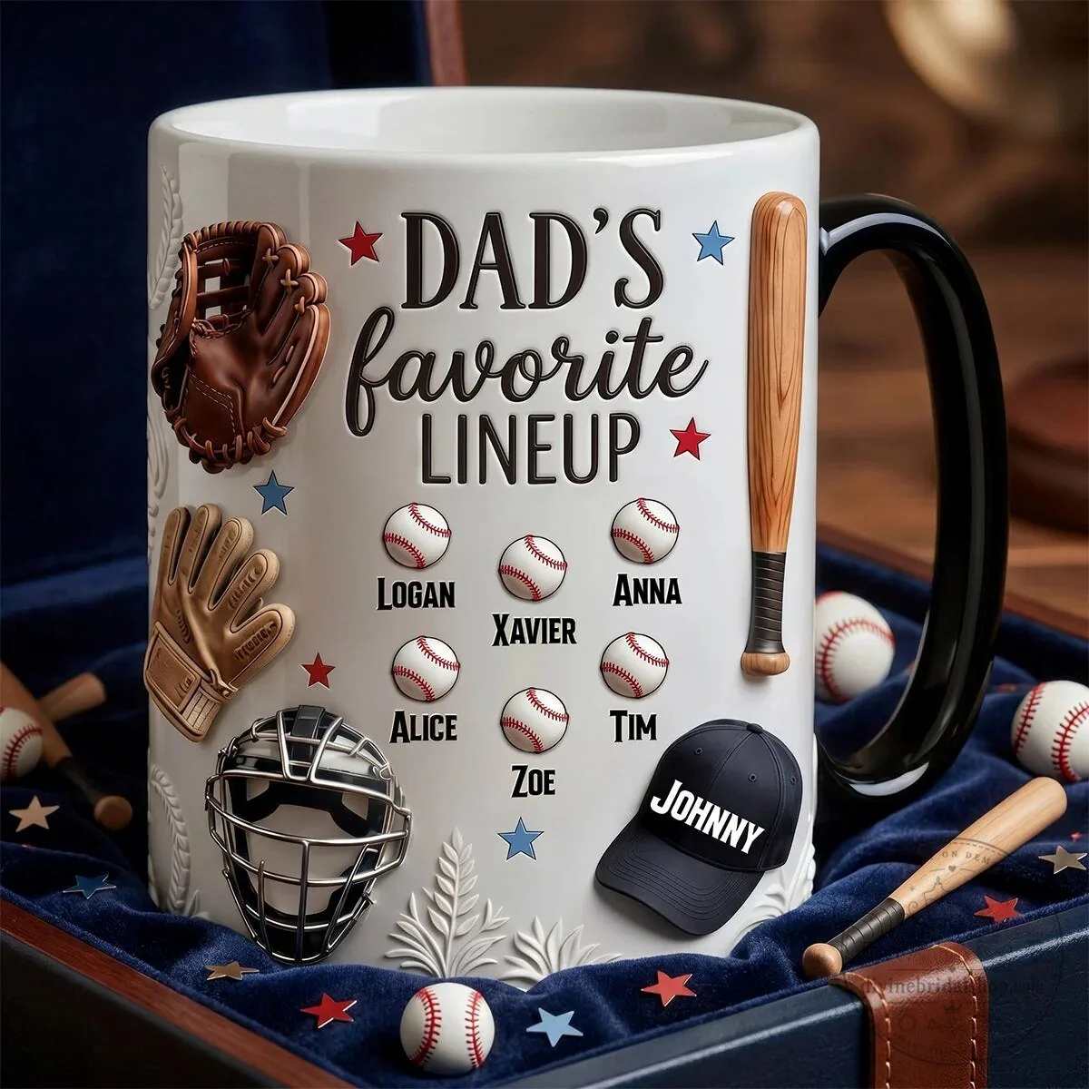 Dad's Favorite Lineup Personalized Coffee Mug