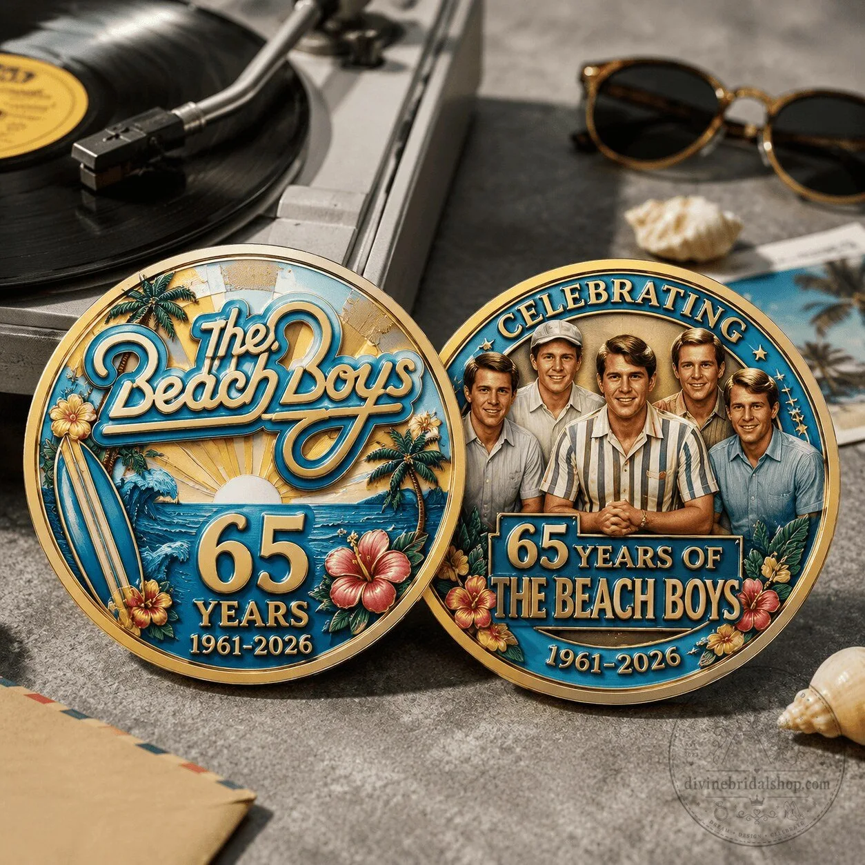 The Beach Boys 65th Anniversary Commemorative Double-Sided Challenge Coin