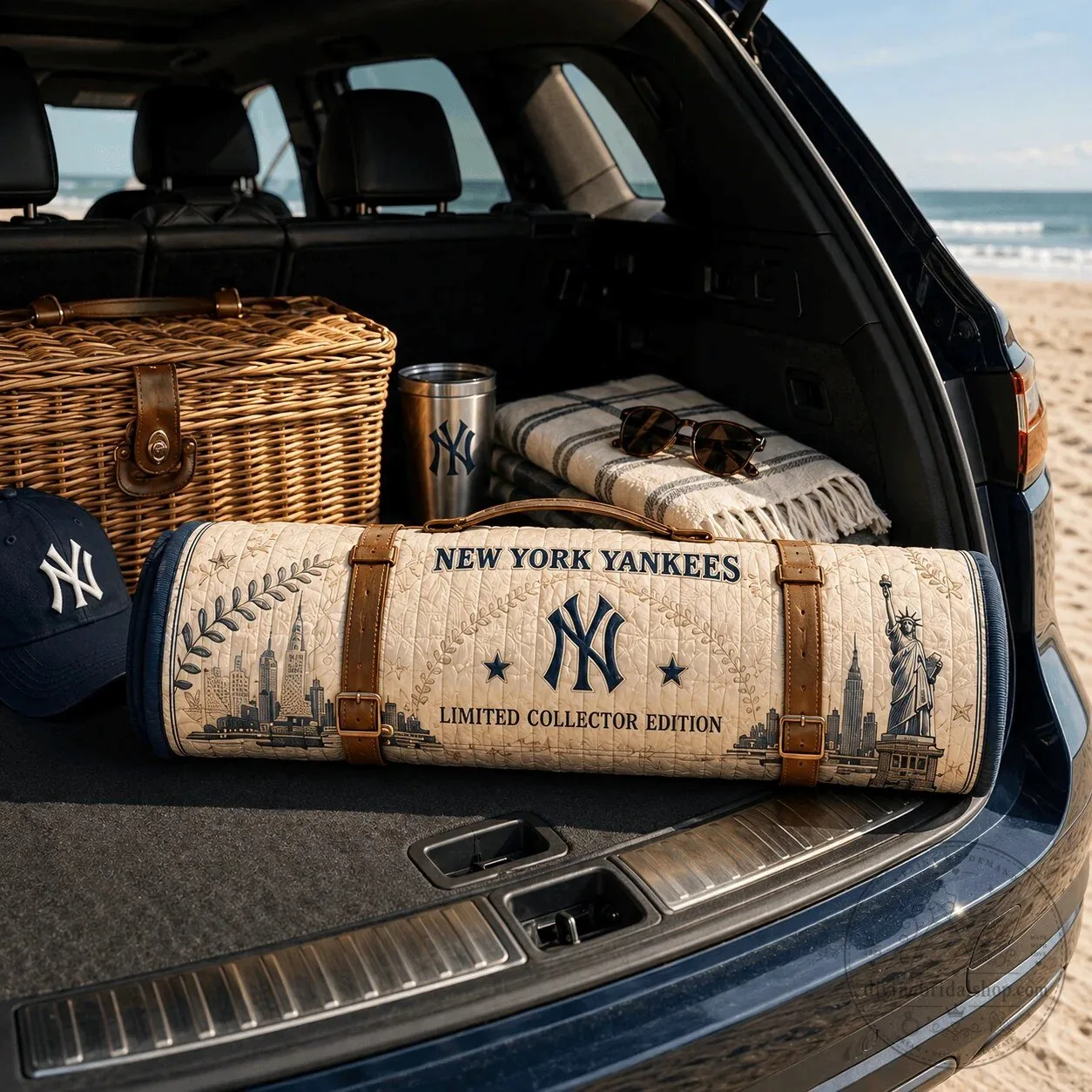 New York Yankees Bronx Legacy Baseball Team Picnic Blanket 5 New York Yankees Bronx Legacy Baseball Team Picnic Blanket