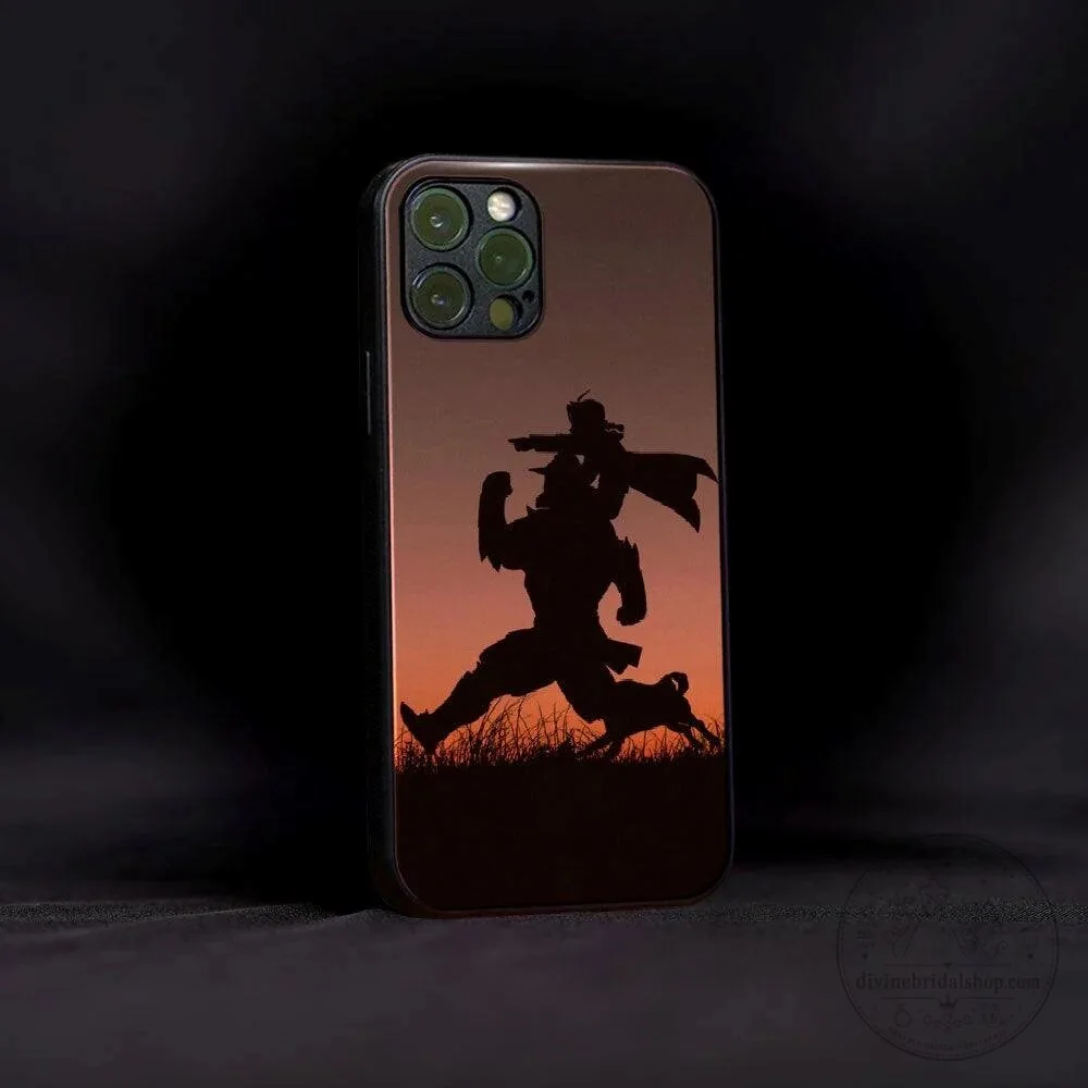 Fullmetal Alchemist Edward Elric Alphonse Elric Silhouette Phone Case