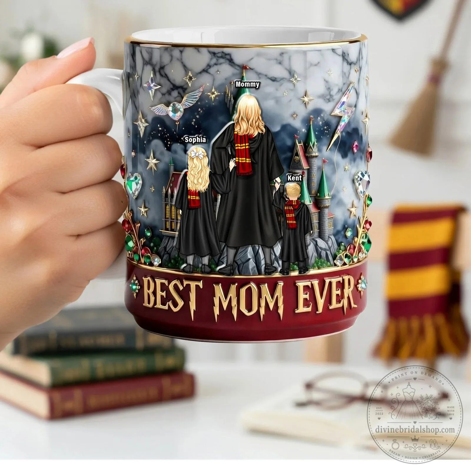 Personalized Best Mom Ever Harry Potter Themed Coffee Mug
