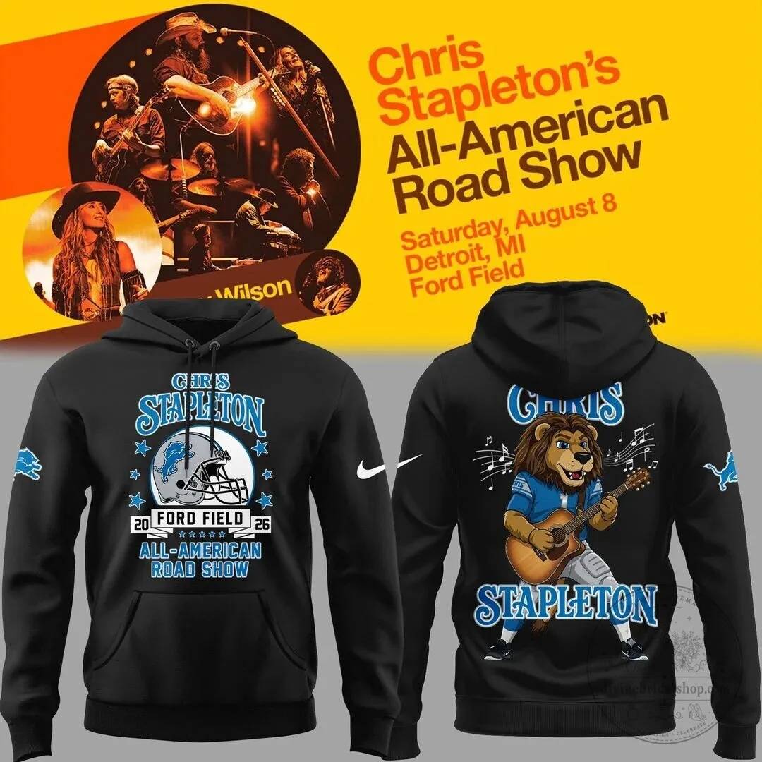 Detroit Ford Field Hoodie for Chris Stapleton's All-American Road Show