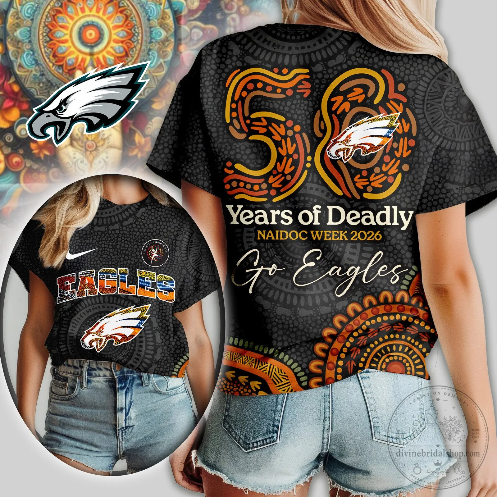 Philadelphia Eagles NAIDOC Week 2026 50 Years of Deadly NFL Week 3 Shirt