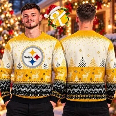 Pittsburgh Steelers Christmas Ugly Sweater Holiday Pullover