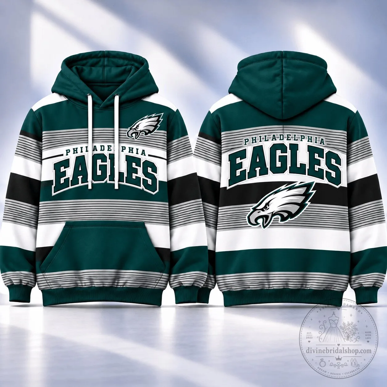 Philadelphia Eagles National Football League Retro Stripe Team Hoodie