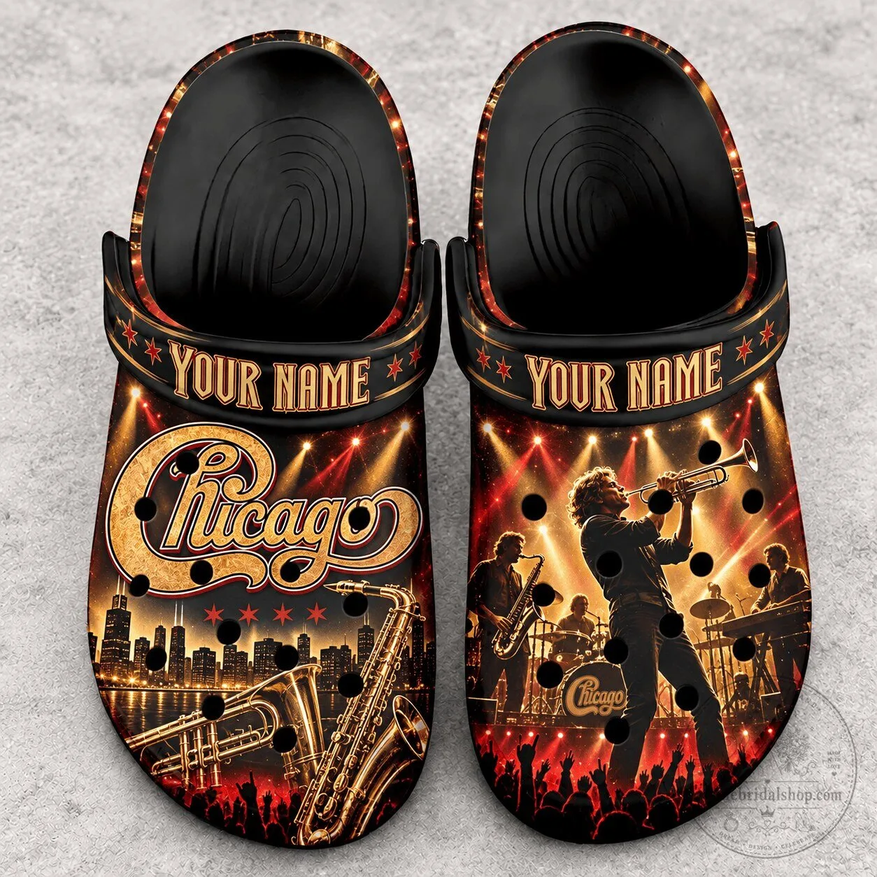 Chicago Band Music Clogs Shoes Personalized Fan Gift 1 Chicago Band Music Clogs Shoes Personalized Fan Gift