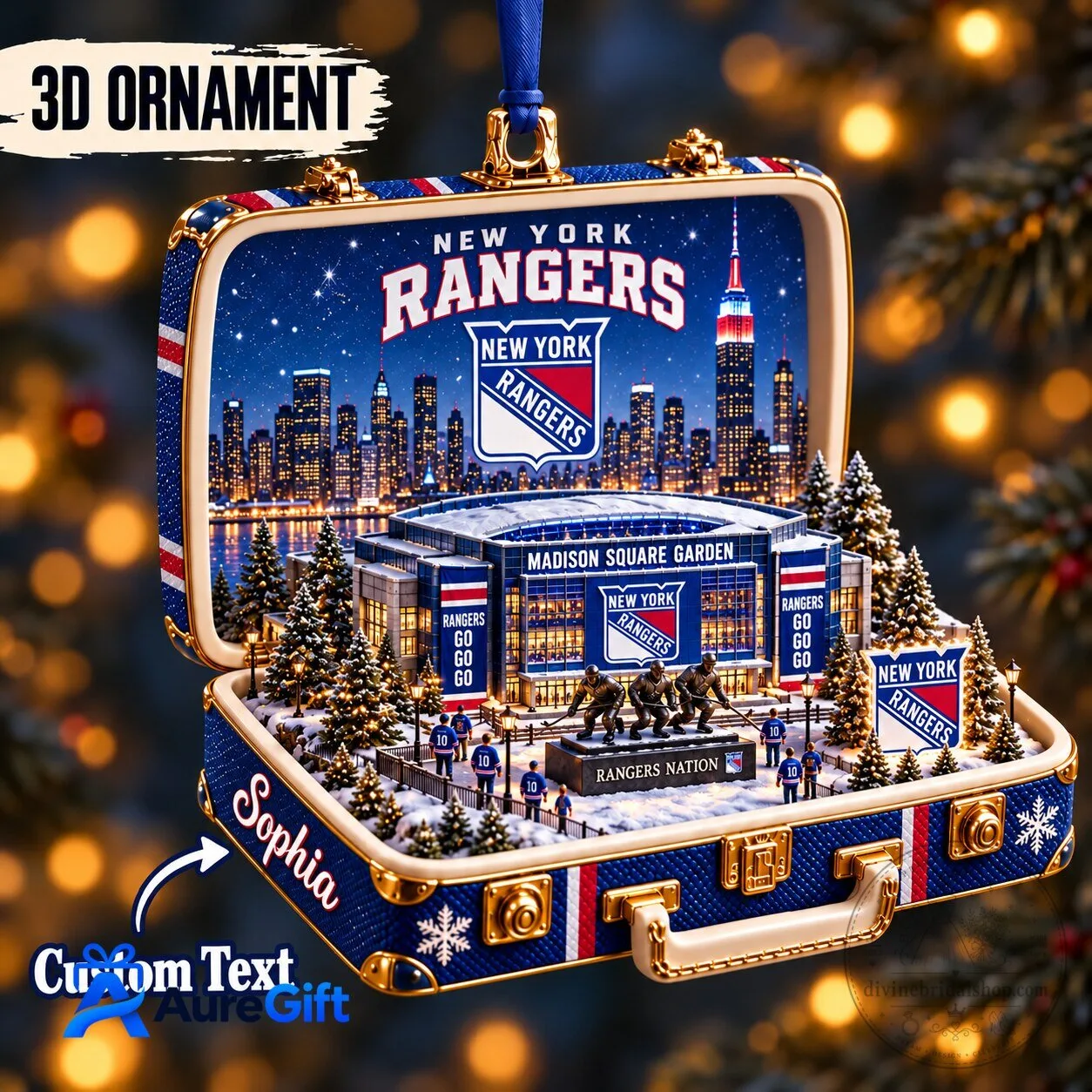 New York Rangers Madison Square Garden Christmas Ornament