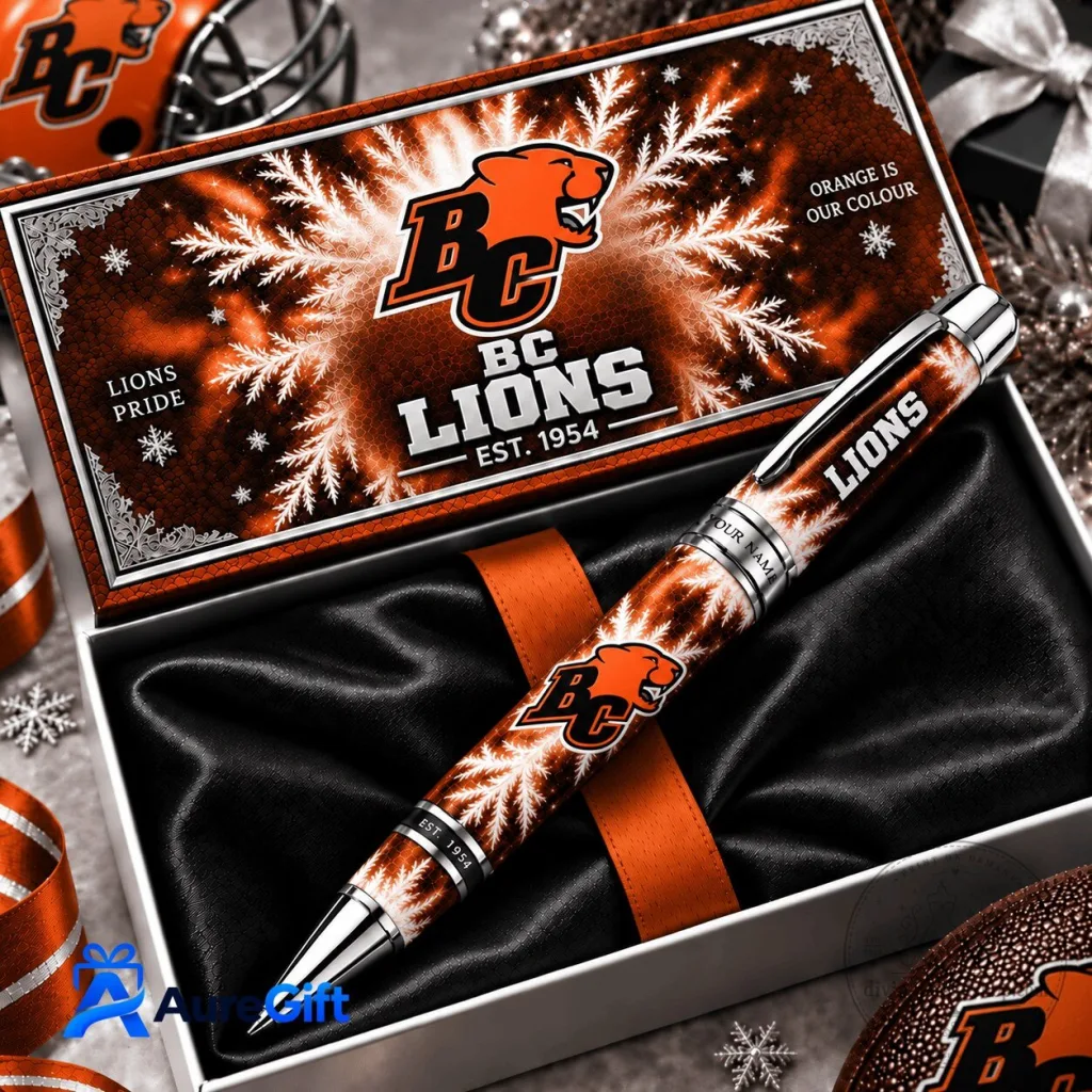 BC Lions Canadian Football League Christmas Personalized Ballpoint Pen BC Lions Canadian Football League Christmas Personalized Ballpoint Pen