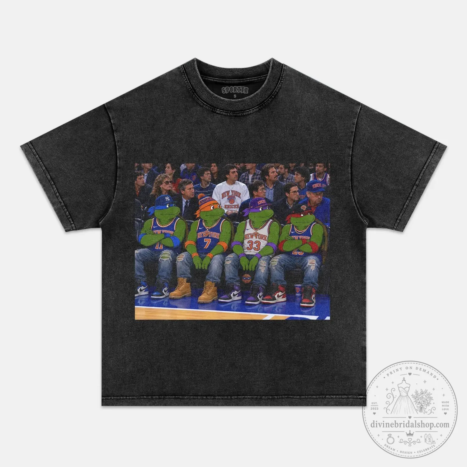 New York Knicks Teenage Mutant Ninja Turtles Basketball Fan T-Shirt