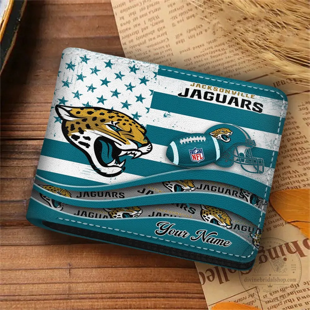 Jacksonville Jaguars American Flag Football Team Wallet