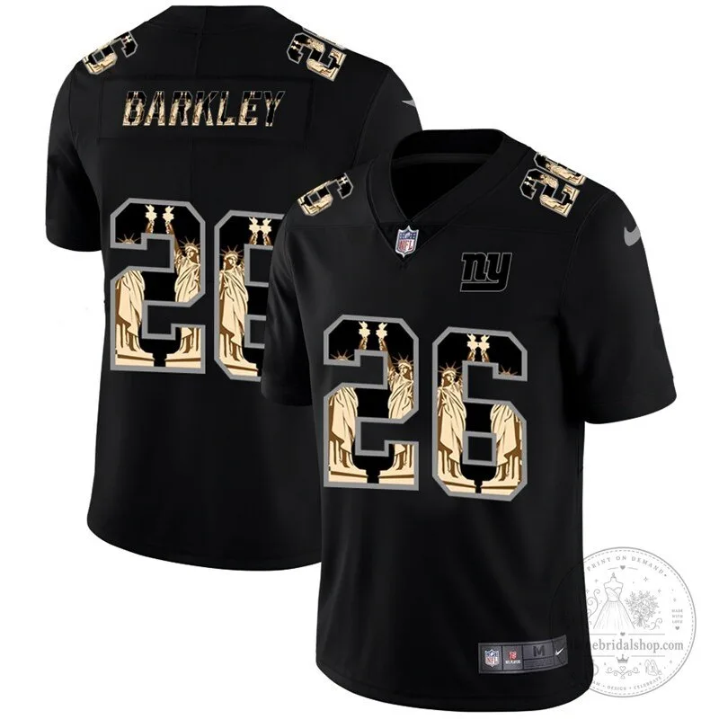 Saquon Barkley New York Giants Black Statue of Liberty Football Jersey
