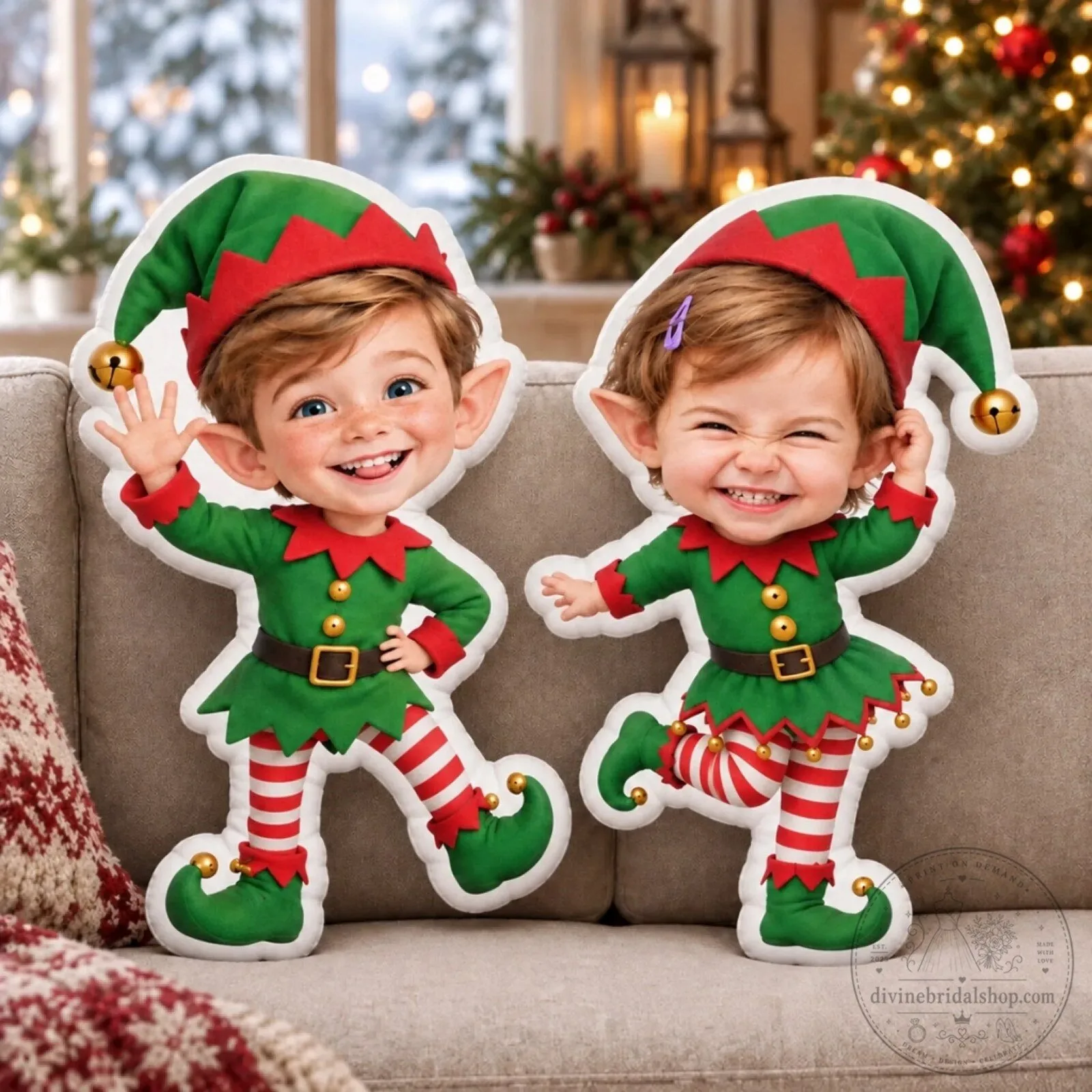 Personalized Christmas Elf Photo Face Shaped Pillow for Kids Holiday Gift 10 Personalized Christmas Elf Photo Face Shaped Pillow for Kids Holiday Gift