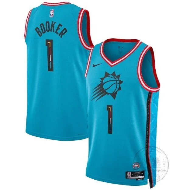 Devin Booker Phoenix Suns City Edition Teal Basketball Jersey