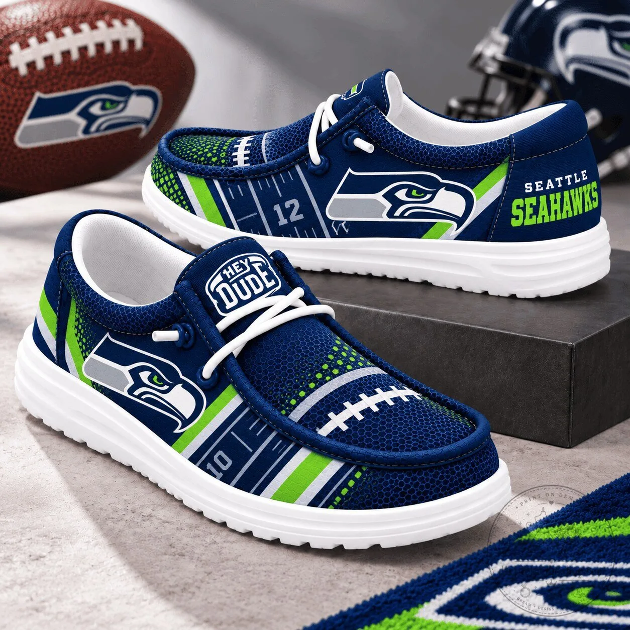 Seattle Seahawks NFL Team Pride Game Day Loafer Shoes for Men and Women