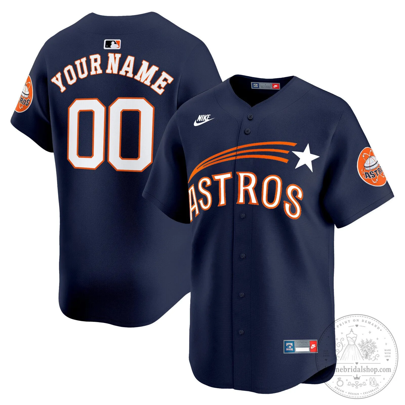 Houston Astros Cream Throwback Cooperstown Custom Baseball Jersey 5 Houston Astros Cream Throwback Cooperstown Custom Baseball Jersey