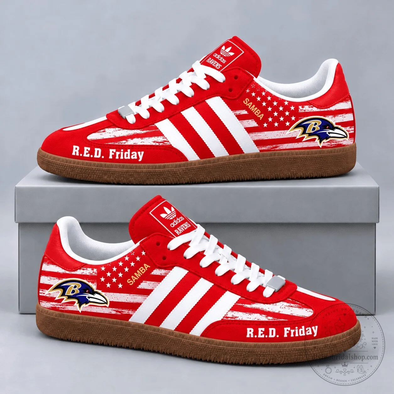 Baltimore Ravens R.E.D. Friday American Flag Military Tribute Shoes