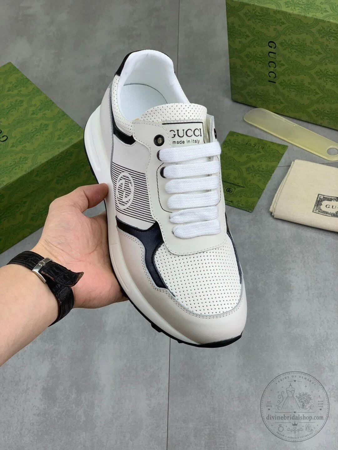 Gucci Made In Italy Designer Fashion Sneakers for Men and Women