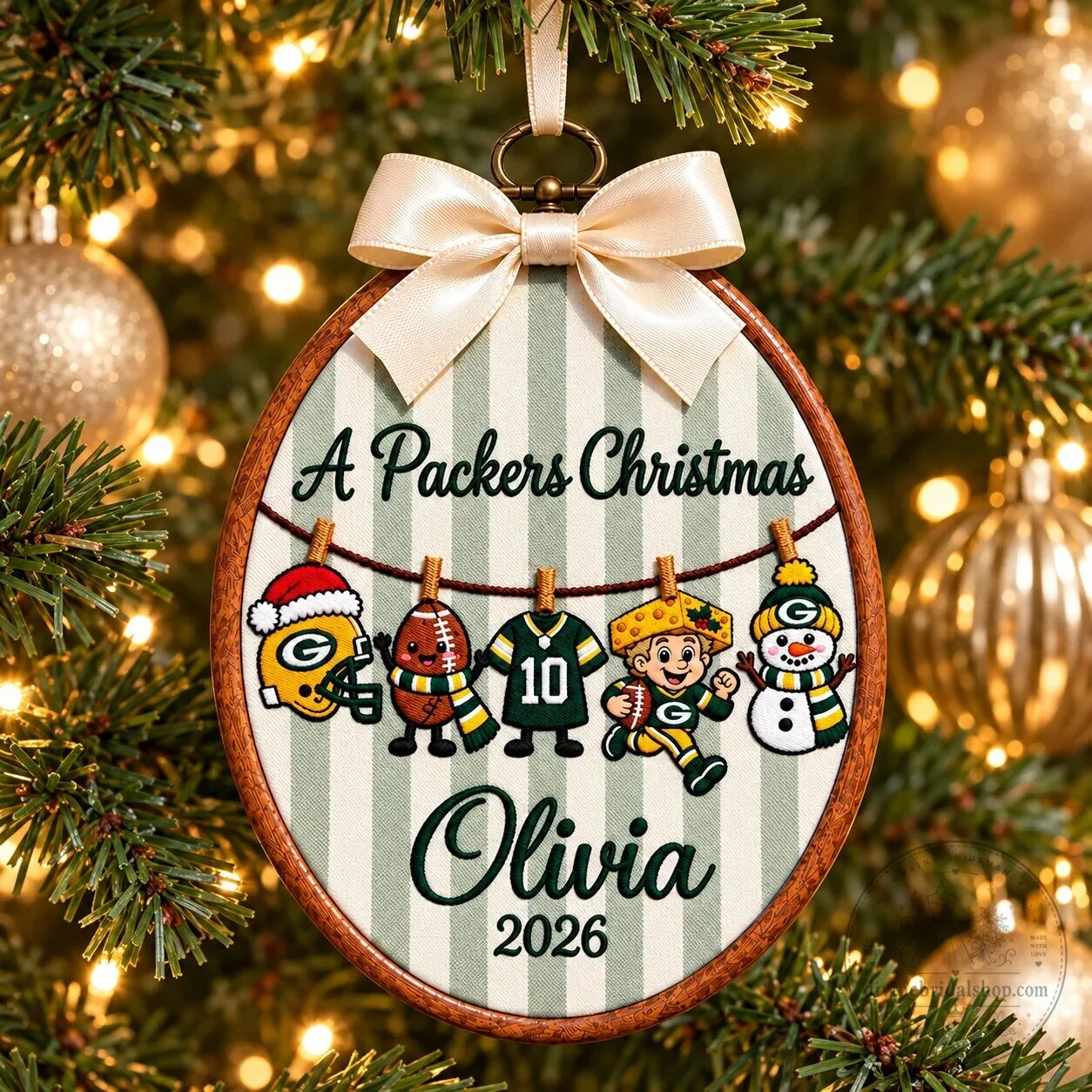 Personalized Football Team Christmas Ornament with Custom Name and Year 9 Personalized Football Team Christmas Ornament with Custom Name and Year