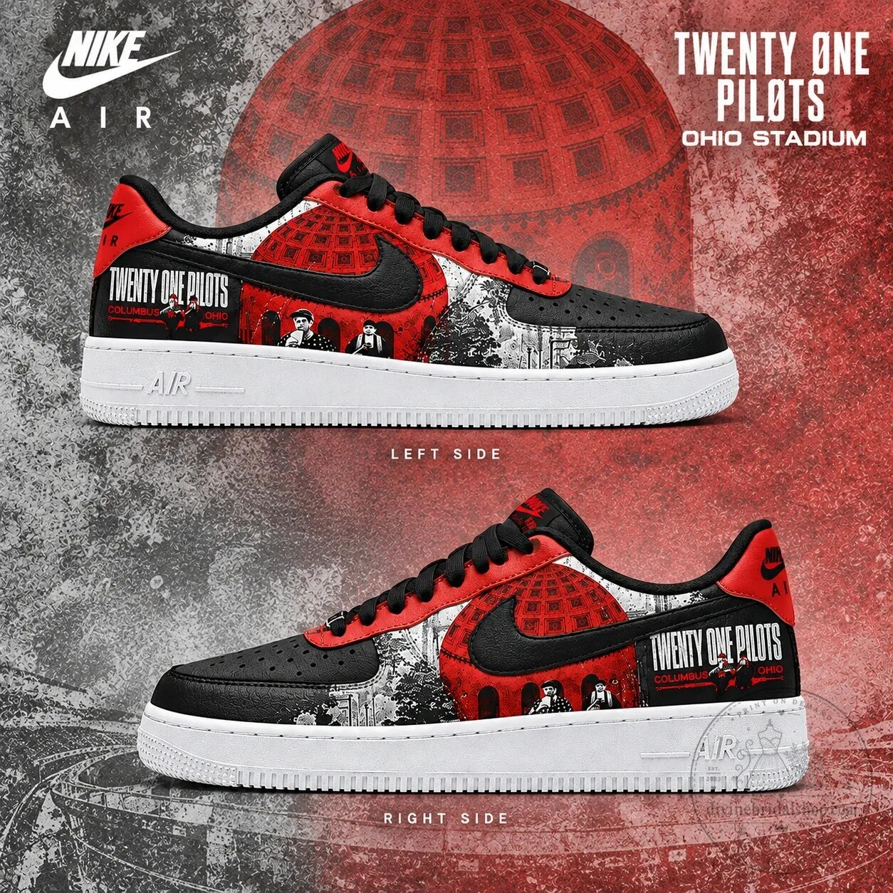 Twenty One Pilots Ohio Stadium Columbus Ohio Fan Art Sneakers 1 Twenty One Pilots Ohio Stadium Columbus Ohio Fan Art Sneakers
