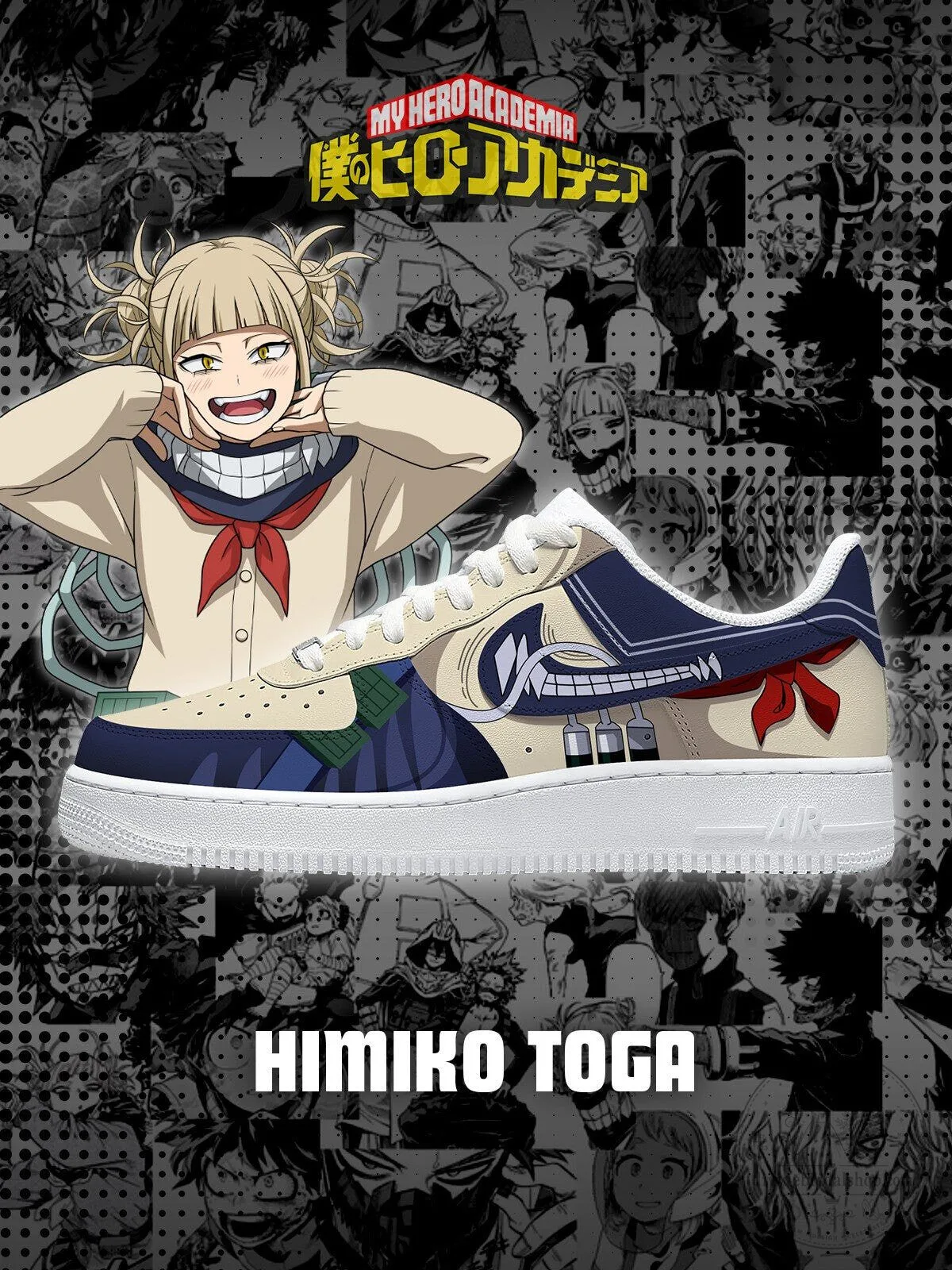 My Hero Academia Himiko Toga Anime Character Custom Designed Shoes