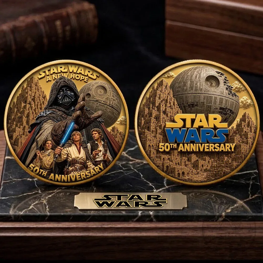 Star Wars A New Hope 50th Anniversary Commemorative Collectible Coin