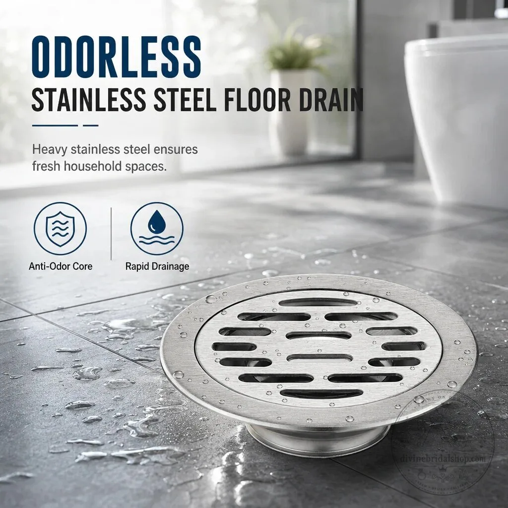Odorless Stainless Steel Floor Drain with Anti-Odor Core and Rapid Drainage 22 Odorless Stainless Steel Floor Drain with Anti-Odor Core and Rapid Drainage