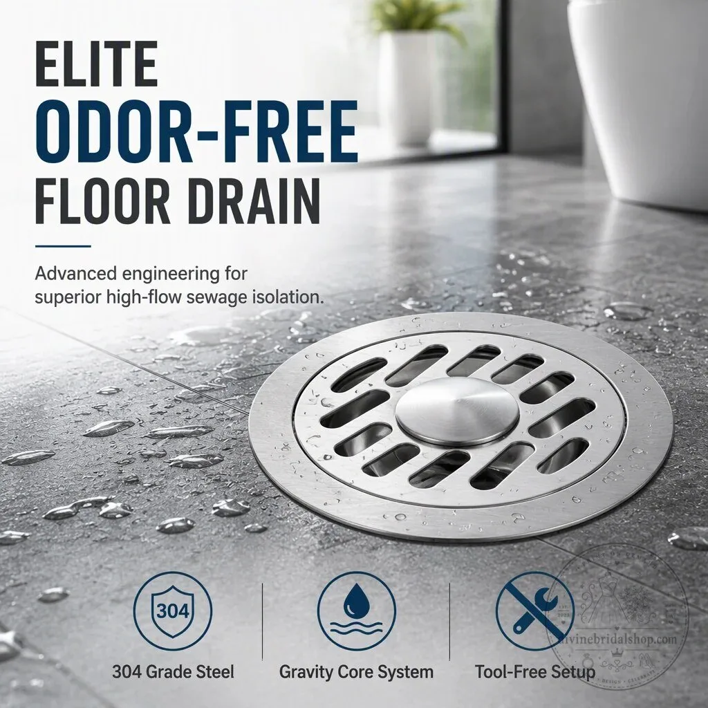 Odorless Stainless Steel Floor Drain with Anti-Odor Core and Rapid Drainage 29 Odorless Stainless Steel Floor Drain with Anti-Odor Core and Rapid Drainage