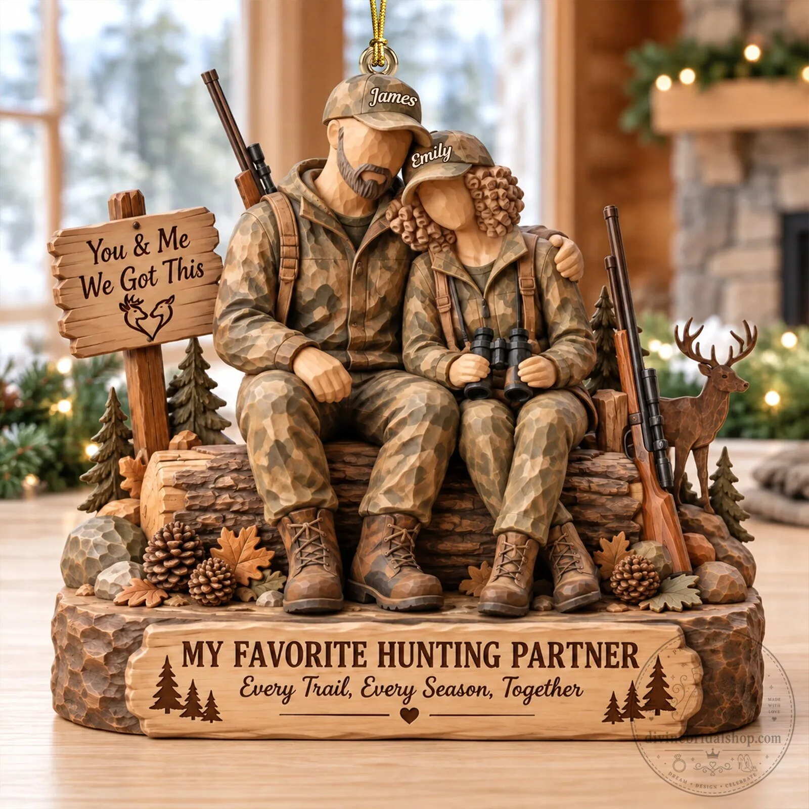 Personalized Hunting Couple My Favorite Hunting Partner Christmas Ornament 7 Personalized Hunting Couple My Favorite Hunting Partner Christmas Ornament