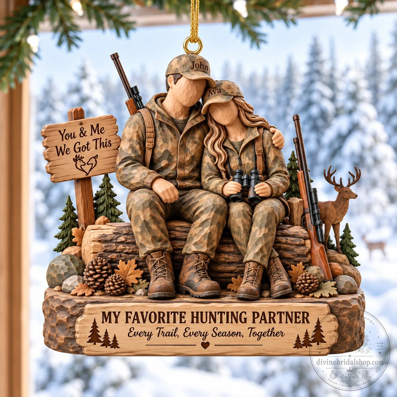 Personalized Hunting Couple My Favorite Hunting Partner Christmas Ornament 9 Personalized Hunting Couple My Favorite Hunting Partner Christmas Ornament