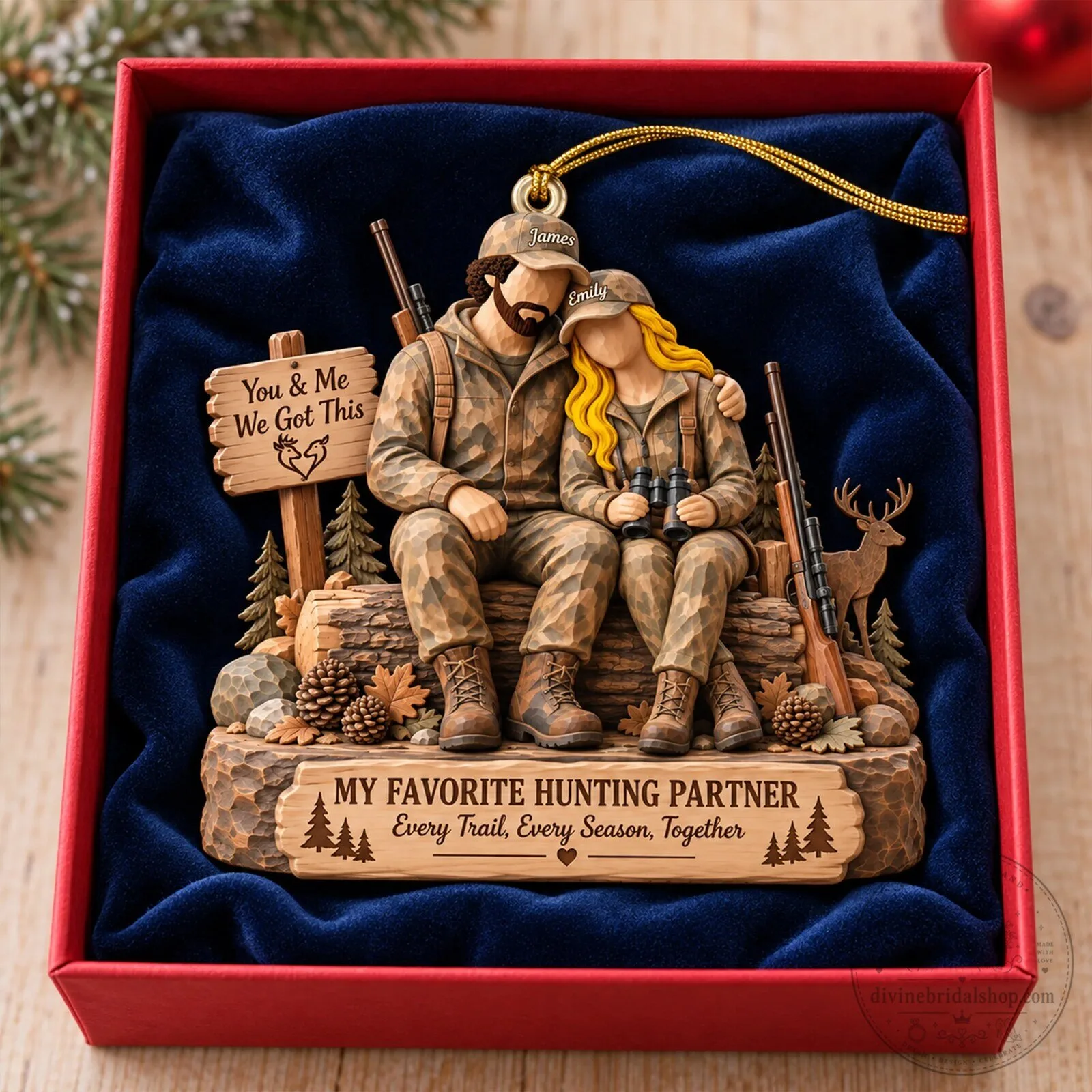 Personalized Hunting Couple My Favorite Hunting Partner Christmas Ornament 11 Personalized Hunting Couple My Favorite Hunting Partner Christmas Ornament