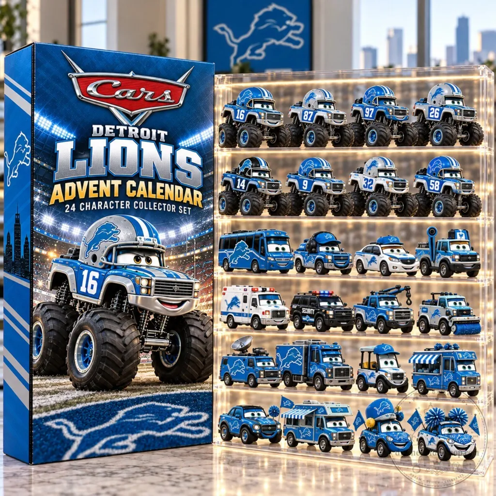 Detroit Lions Cars Advent Calendar 24 Character Collector Set Die-Cast Figurines 2D Detroit Lions Cars Advent Calendar 24 Character Collector Set Die-Cast Figurines 2D
