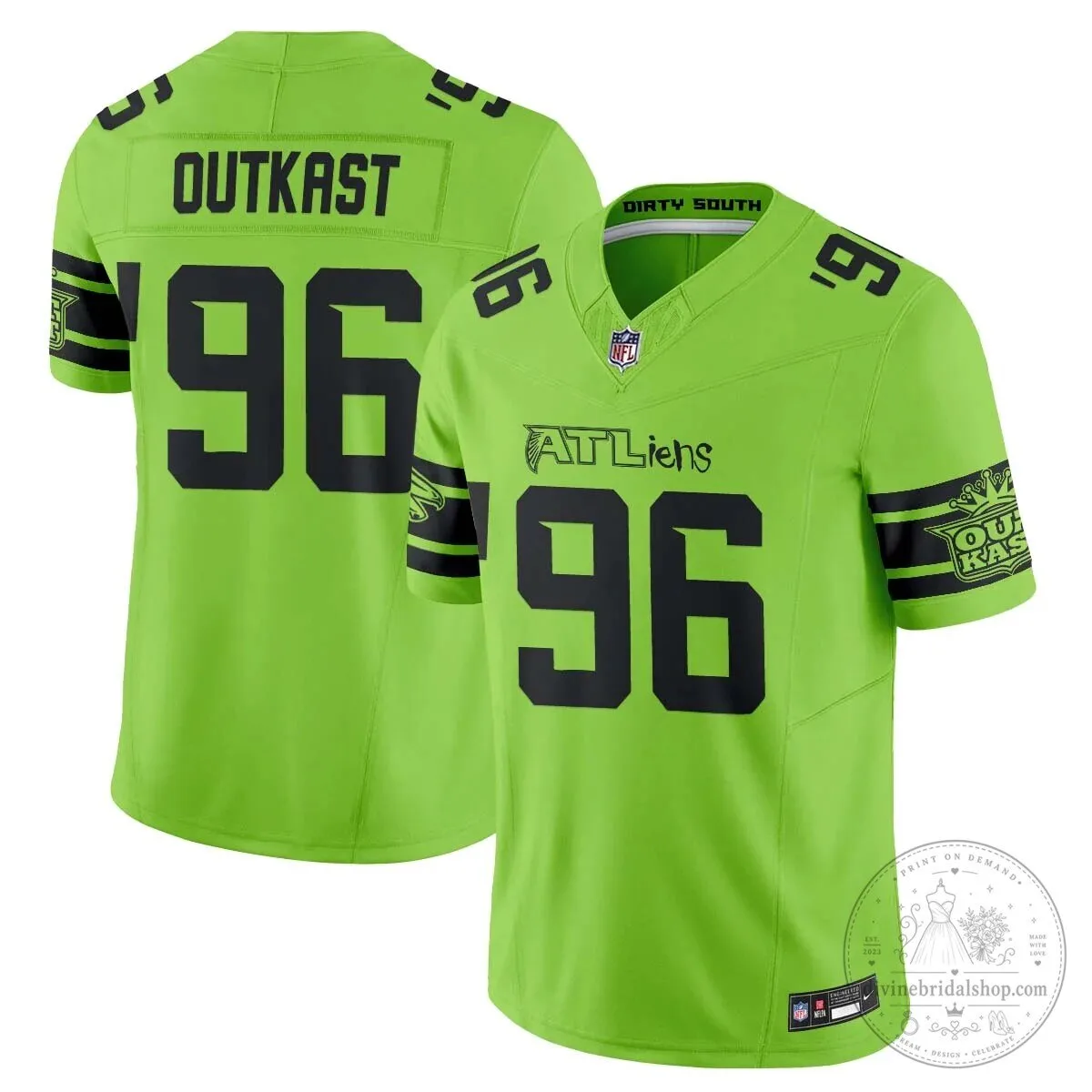 Atlanta Falcons Michael Penix Jr. ATLiens Dirty South Football Jersey 63 Atlanta Falcons Michael Penix Jr. ATLiens Dirty South Football Jersey